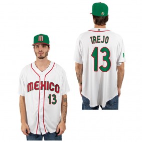 Alan Trejo Mexico Baseball White 2023 World Baseball Classic Replica Jersey