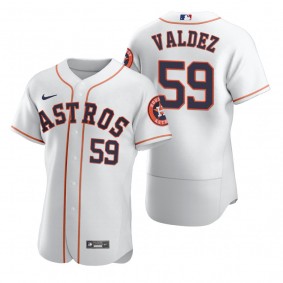 Men's Houston Astros Framber Valdez Nike White Authentic Home Jersey