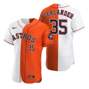 Houston Astros Justin Verlander Nike Orange Authentic Split Jersey