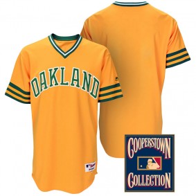 Male Oakland Athletics Gold Turn Back the Clock Throwback Team Jersey