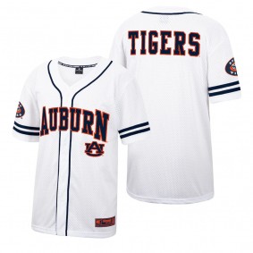 Auburn Tigers White Navy Baseball Jersey