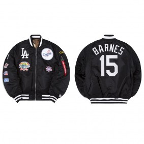 Men's Los Angeles Dodgers Austin Barnes Black Alpha Industries Jacket