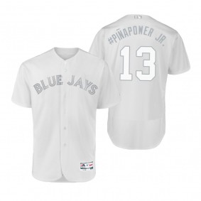 Blue Jays Lourdes Gurriel Jr. #Pi?apower Jr. White 2019 Players' Weekend Authentic Jersey