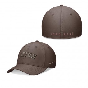 Men's Boston Red Sox Brown Statement Ironstone Performance SwooshFlex Hat