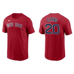 Men's Boston Red Sox Yu Chang Red Name Number T-Shirt