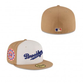 Brooklyn Dodgers Just Caps Khaki 59FIFTY Fitted Hat