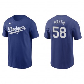 Dodgers Chris Martin Royal Name & Number T-Shirt