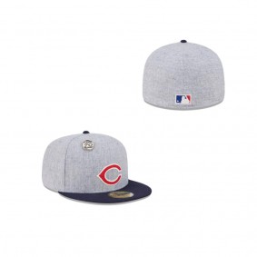 Men's Cleveland Guardians 70th Anniversary Gray 59FIFTY Fitted Hat