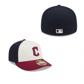 Men's Cleveland Guardians White Red 2024 City Connect Low Profile 59FIFTY Fitted Hat