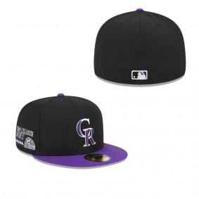 Men's Colorado Rockies Black Big League Chew Team 59FIFTY Fitted Hat