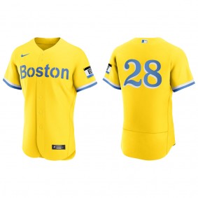 Corey Kluber Boston Red Sox Nike Gold Light Blue City Connect Authentic Jersey