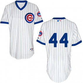 Chicago Cubs #44 Anthony Rizzo Male White 1988 Turn Back The Clock MLB Jersey