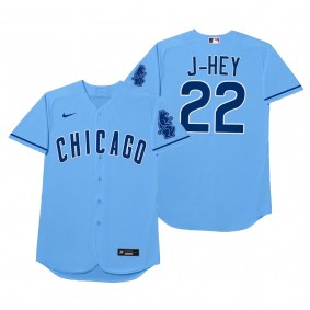 Chicago Cubs Jason Heyward J-Hey Blue 2021 Players' Weekend Nickname Jersey