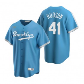 Los Angeles Dodgers Daniel Hudson Nike Light Blue Cooperstown Collection Alternate Jersey