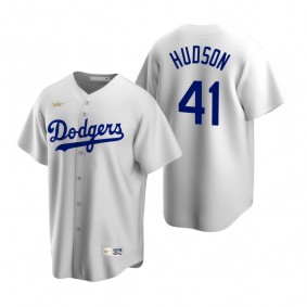 Los Angeles Dodgers Daniel Hudson Nike White Cooperstown Collection Home Jersey