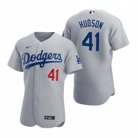 Men's Los Angeles Dodgers Daniel Hudson Gray Authentic Alternate Jersey