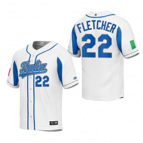 David Fletcher Italy Baseball White 2023 World Baseball Classic Replica Jersey