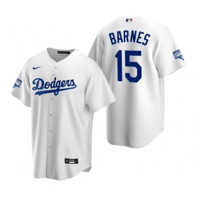 Men's Los Angeles Dodgers Austin Barnes White 2020 World Series Champions Replica Jersey