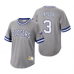 Los Angeles Dodgers Chris Taylor Mitchell & Ness Gray Cooperstown Collection Wild Pitch Jersey T-Shirt