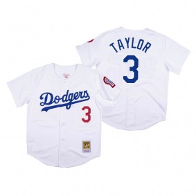 Los Angeles Dodgers Chris Taylor White 1981 Authentic Jersey