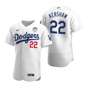 Los Angeles Dodgers Clayton Kershaw White 4 ALS Lou Gehrig Day Authentic Jersey