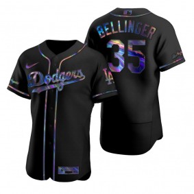 Los Angeles Dodgers Cody Bellinger Nike Black Authentic Holographic Golden Edition Jersey
