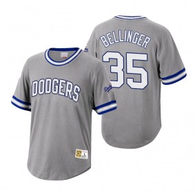 Los Angeles Dodgers Cody Bellinger Mitchell & Ness Gray Cooperstown Collection Wild Pitch Jersey T-Shirt