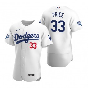 Los Angeles Dodgers David Price White 2020 World Series Champions Authentic Jersey