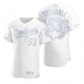 Don Drysdale Los Angeles Dodgers White Awards Collection Retirement Jersey