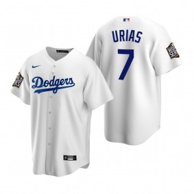 Men's Los Angeles Dodgers Julio Urias White 2020 World Series Replica Jersey