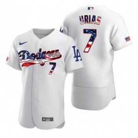 Julio Urias Los Angeles Dodgers White 2020 Stars & Stripes 4th of July Jersey