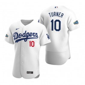 Los Angeles Dodgers Justin Turner 2020 Home Patch White Authentic Jersey