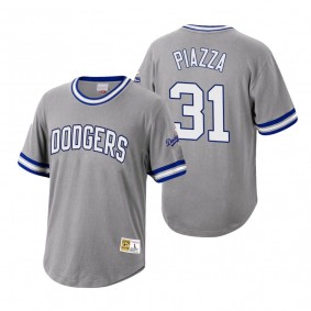 Los Angeles Dodgers Mike Piazza Mitchell & Ness Gray Cooperstown Collection Wild Pitch Jersey T-Shirt