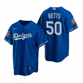 Men's Los Angeles Dodgers Mookie Betts Royal 2020 World Series Replica Jersey