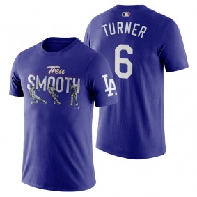 Dodgers Trea Turner Royal Caricature T-Shirt