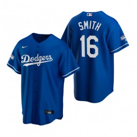 Men's Los Angeles Dodgers Will Smith Royal 2020 World Series Champions Replica Jersey