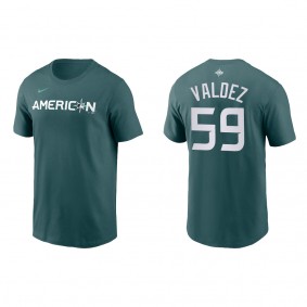 Framber Valdez American League Teal 2023 MLB All-Star Game Name & Number T-Shirt