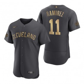 Men's Cleveland Guardians Jose Ramirez Charcoal 2022 MLB All-Star Game Authentic Jersey