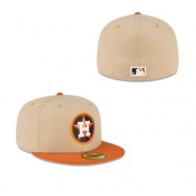 Houston Astros Just Caps Beige Camel 59FIFTY Fitted Hat
