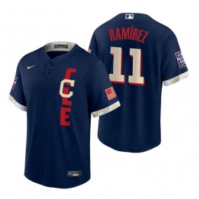 Cleveland Indians Jose Ramirez Navy 2021 MLB All-Star Game Replica Jersey