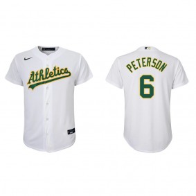 Jace Peterson Youth Oakland Athletics Nike White Home Replica Jersey