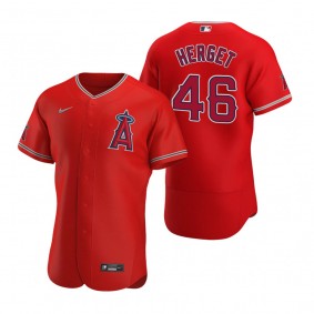 Men's Los Angeles Angels Jimmy Herget Red Authentic Alternate Jersey