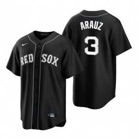 Boston Red Sox Jonathan Arauz Nike Black White 2021 All Black Fashion Replica Jersey