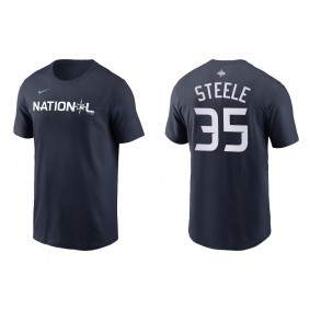 Justin Steele National League Navy 2023 MLB All-Star Game Name & Number T-Shirt