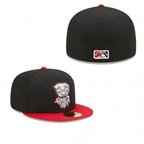 Men's Lansing Lugnuts Black Red Marvel x Minor League 59FIFTY Fitted Hat