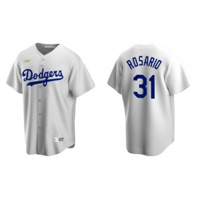 Men's Los Angeles Dodgers Amed Rosario White Cooperstown Collection Home Jersey
