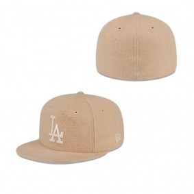 Los Angeles Dodgers Bricks Wood Brown Wool Retro Crown 59FIFTY Fitted Hat