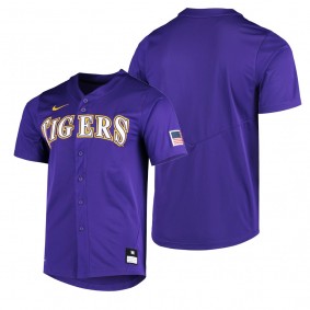 LSU Tigers Purple Vapor Untouchable Elite Replica Baseball Jersey