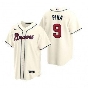 Atlanta Braves Manny Pina Nike Cream Replica Alternate Jersey
