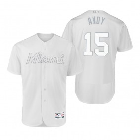 Miami Marlins Brian Anderson Andy White 2019 Players' Weekend Authentic Jersey